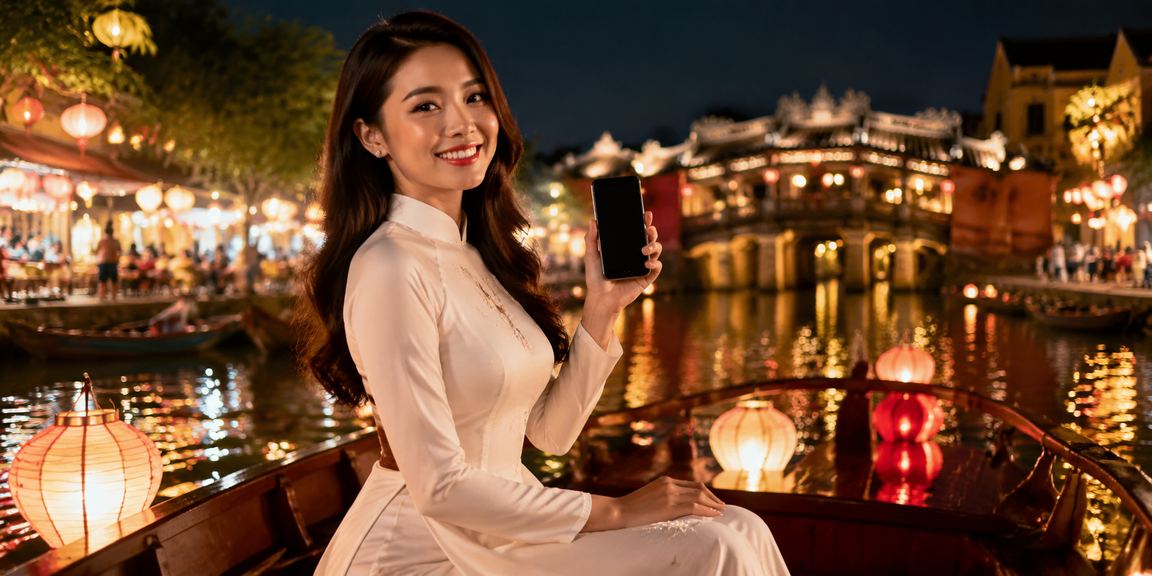 Người dùng thanh toán nạp tiền qua ví điện tử tại Hội An